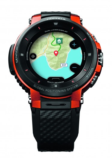 Nutzer können bis zu fünf Karten offline auf der Uhr speichern. (Bild: Casio)